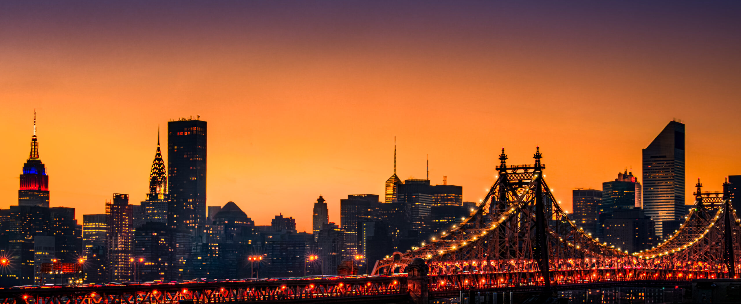 There’s a brief moment each evening when New York softens — when the sky still remembers the sun, and the city starts to light itself from within.